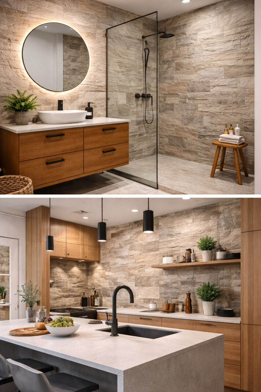 Placă flexibilă în baie și bucătărie