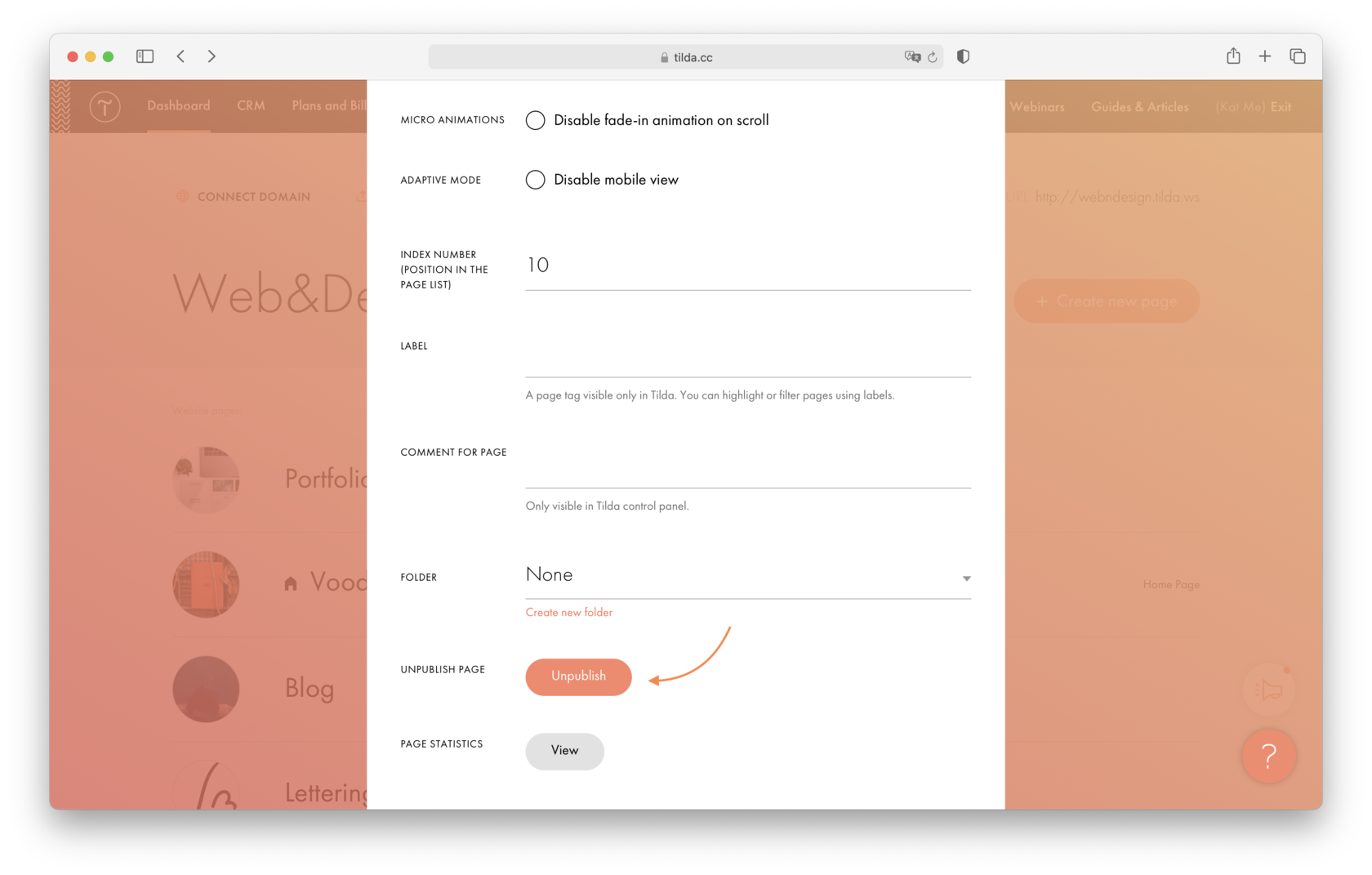 Page Publishing │ Tilda Help Center