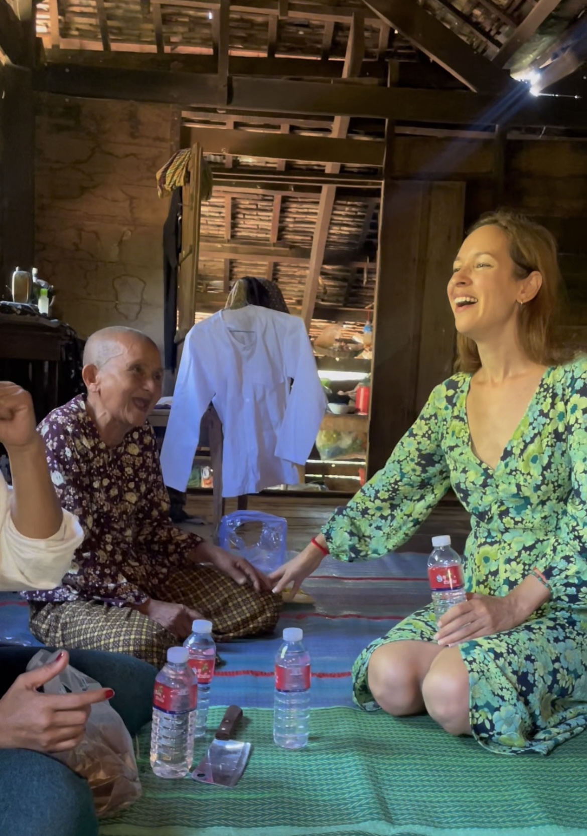 An elder from a Cambodian village smiling warmly