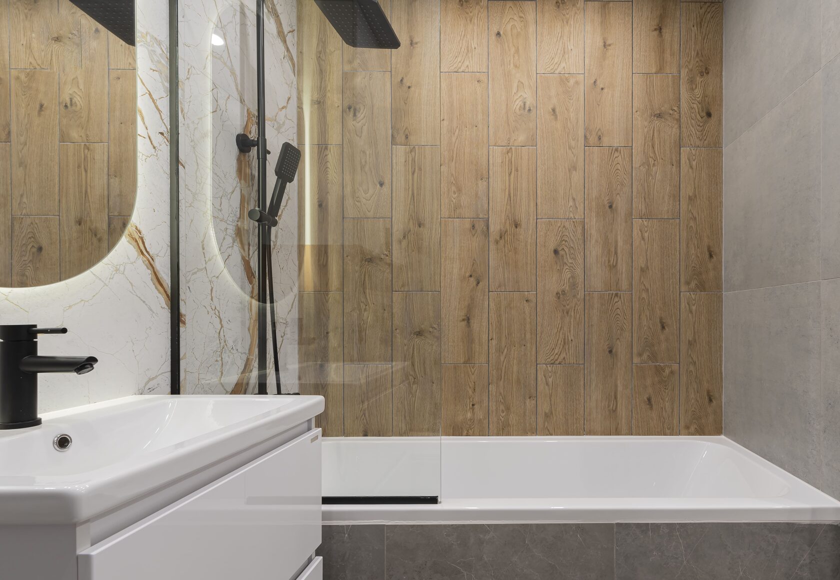 Ремонт кухни-столовой — обеденная зона, барная стойка, современная отделка