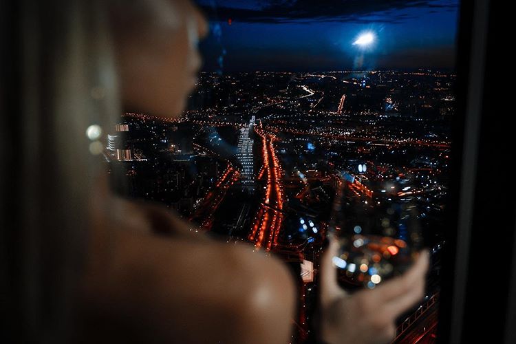 Картина на холсте Москва Сити ночью, 14591