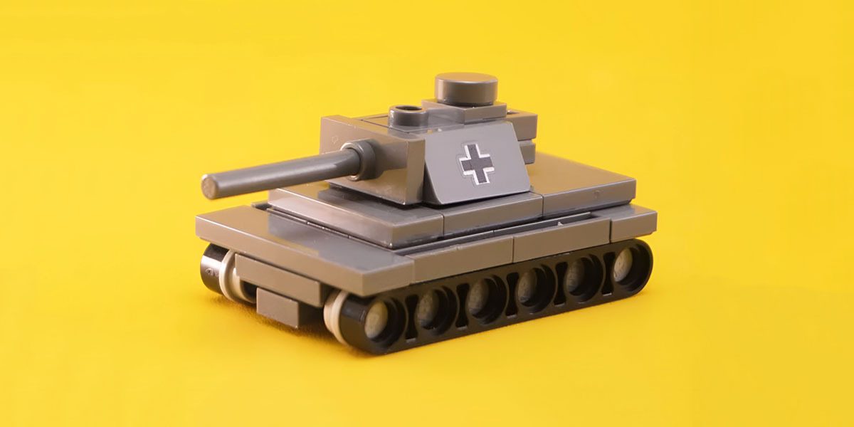 LEGO мини самоделка: Танк Panzer 4 (рис. 1)
