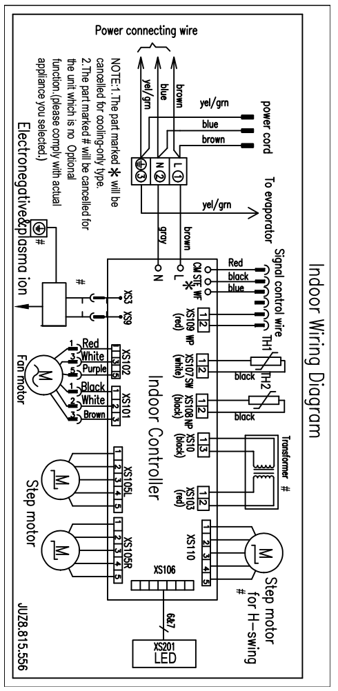 Схема подключения внутреннего блока Dahatsu DHP/DHV