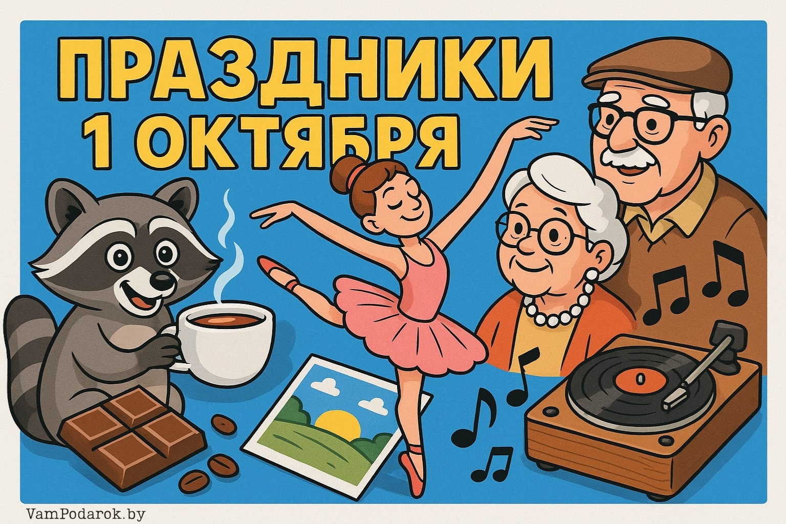 Праздники 1 октября 2025 года – картинки и открытки