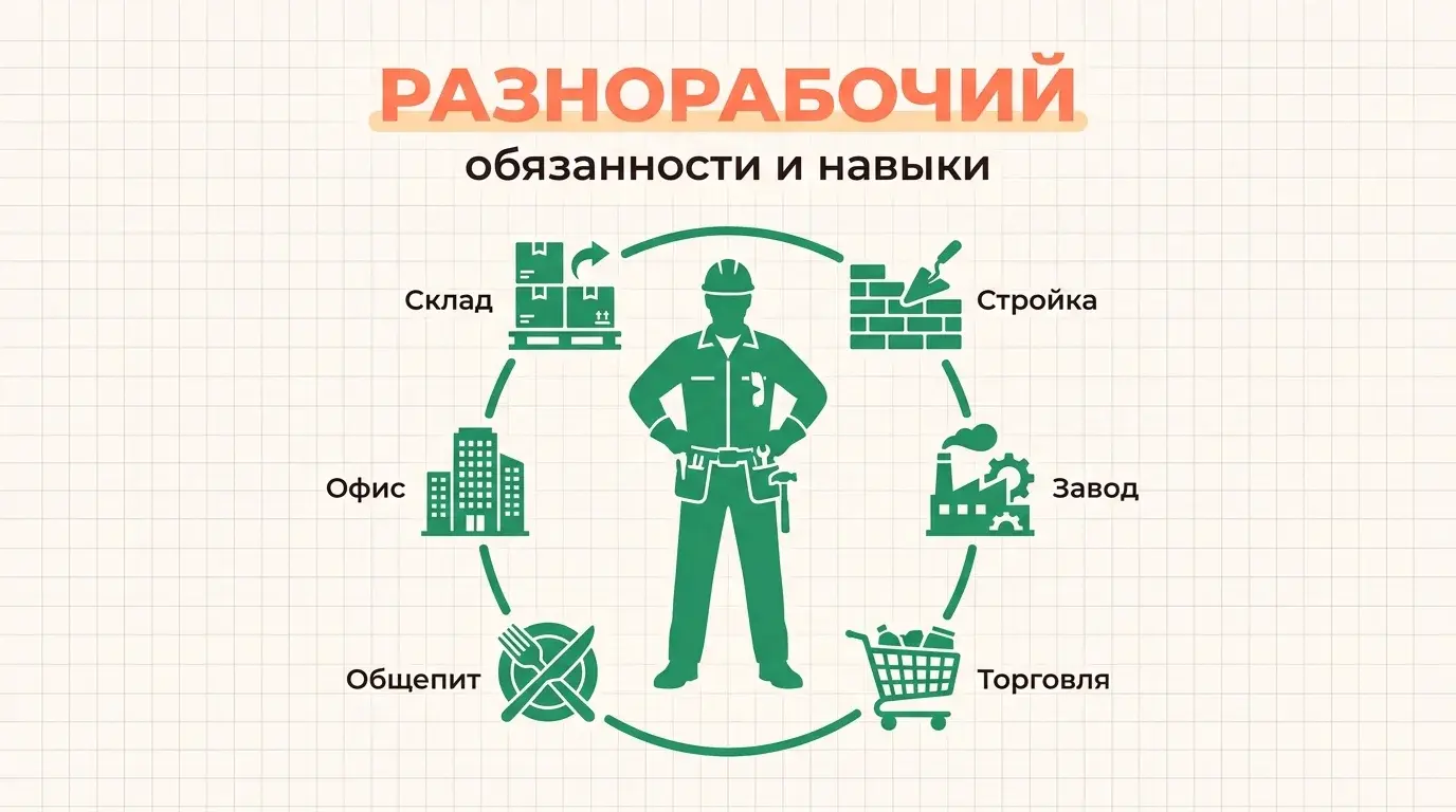 Разнорабочий на складе - погрузка и сортировка товара