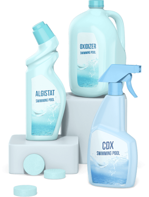 Средства очистки, три емкости 