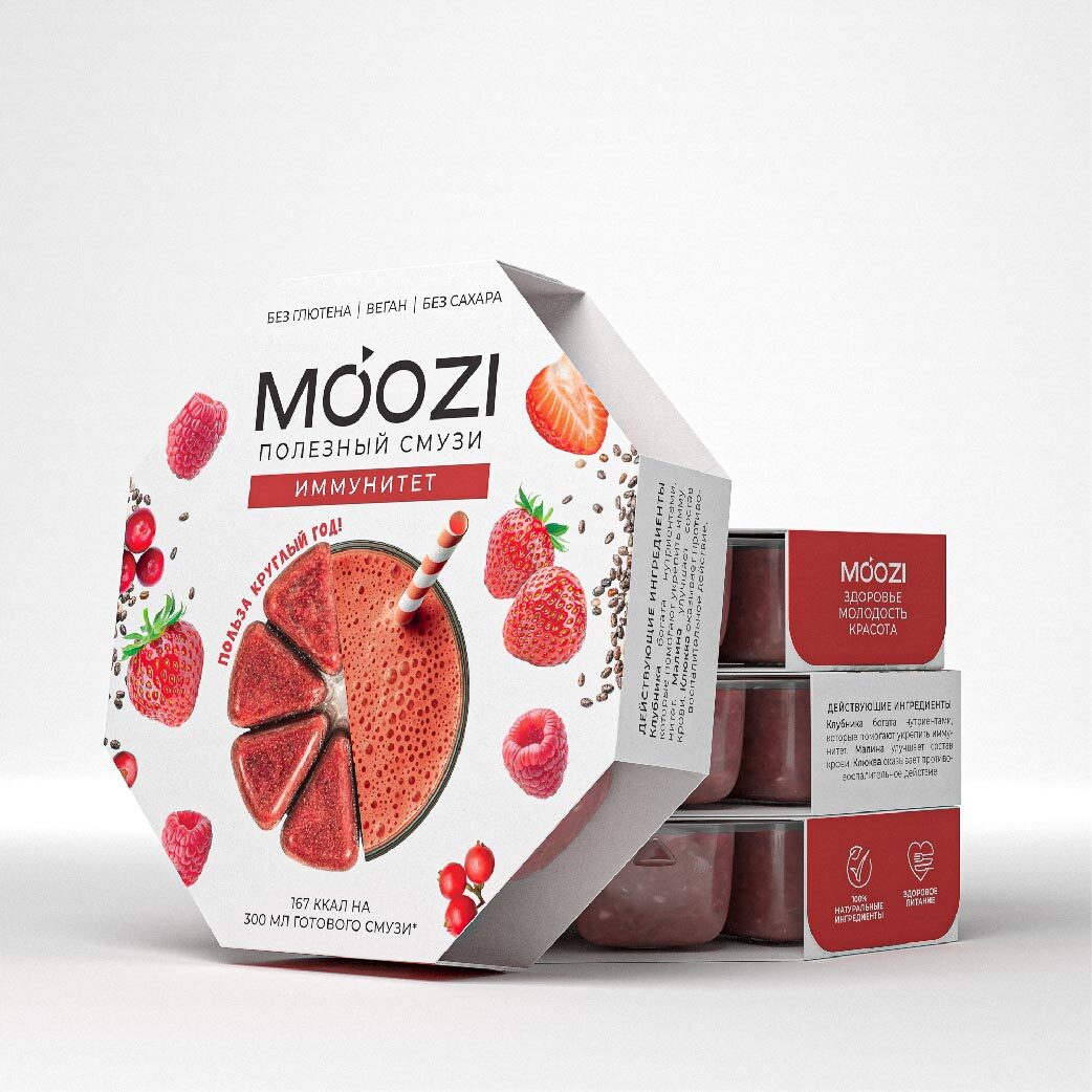 Смузи клубника купить в Москве IMMUNITY MOOZI