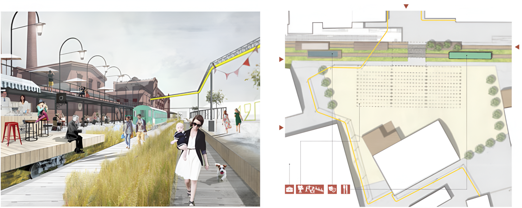 Renovation of the Kristall Factory. Railroad