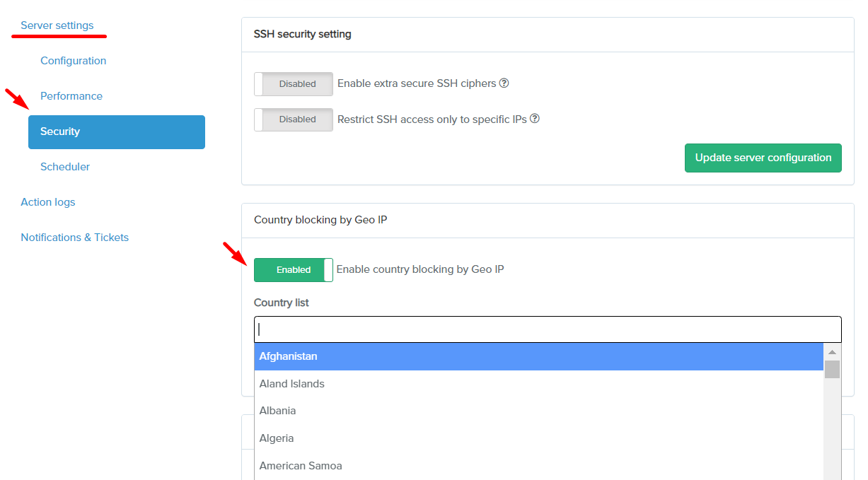 ASAP Lab Country blocking by Geo IP