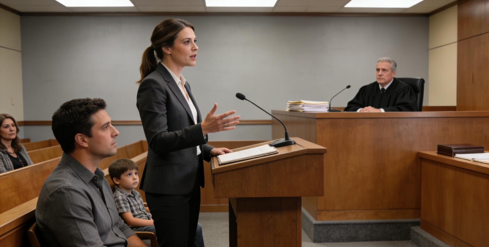 The family law case showing hearings and final court judgment.