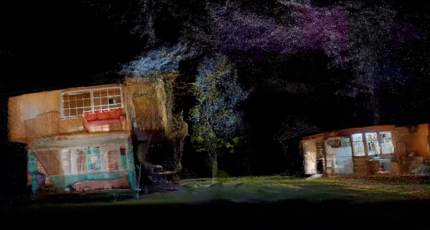 Old Dacha reconstructed as a Gaussian Splatting space