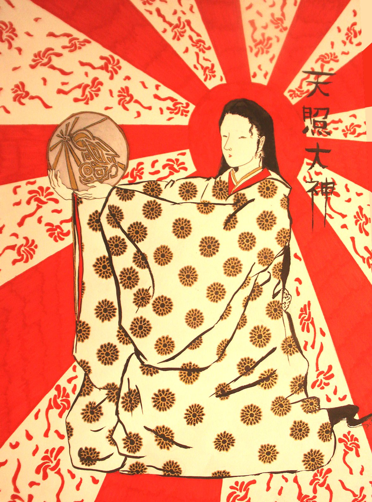 Япония богиня Аматэрасу