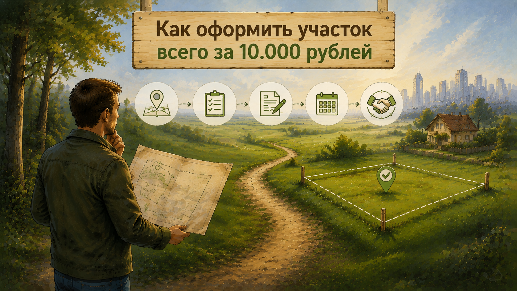 Иллюстрация: вход в земельную тему с небольшим бюджетом
