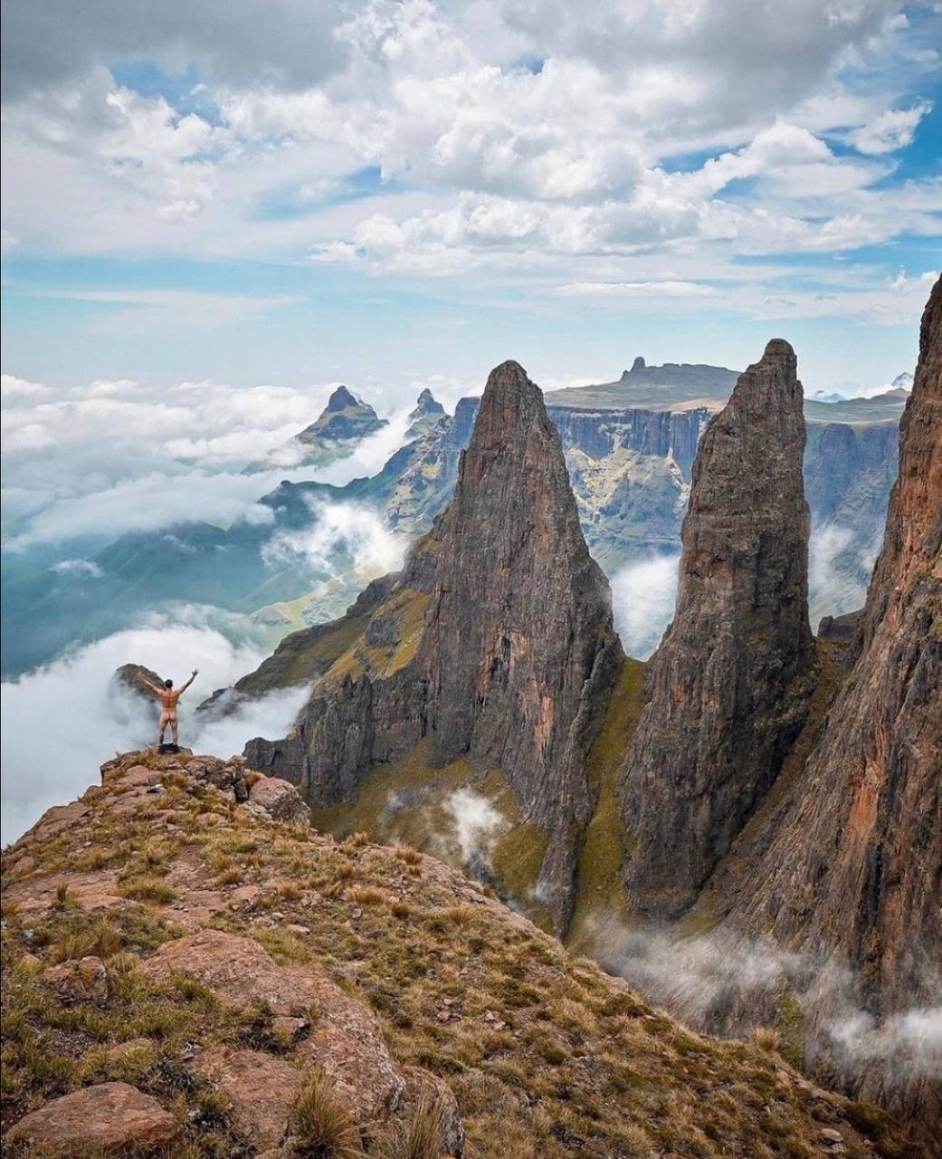 Ночь на плато Амфитеатра в Дракенсберге