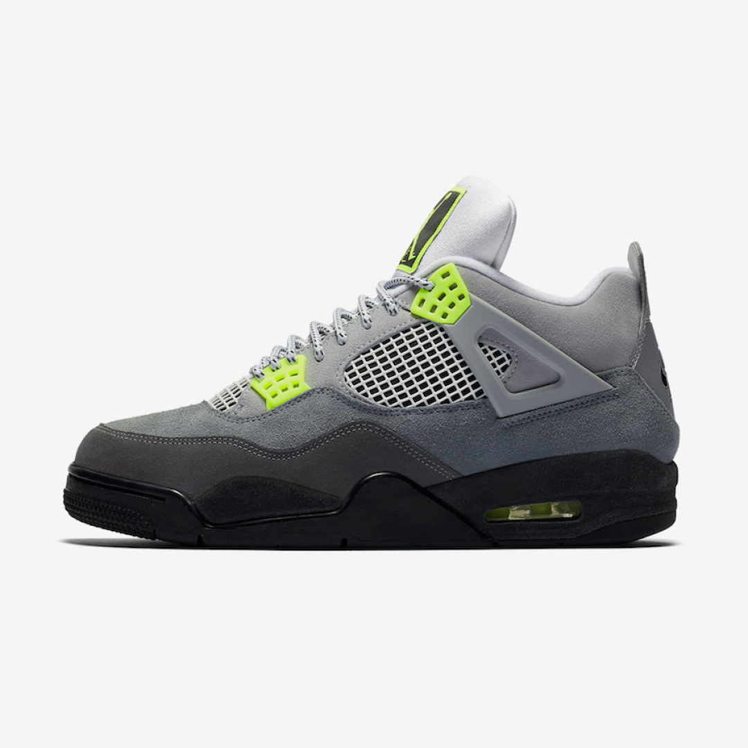 grey neon jordan 4