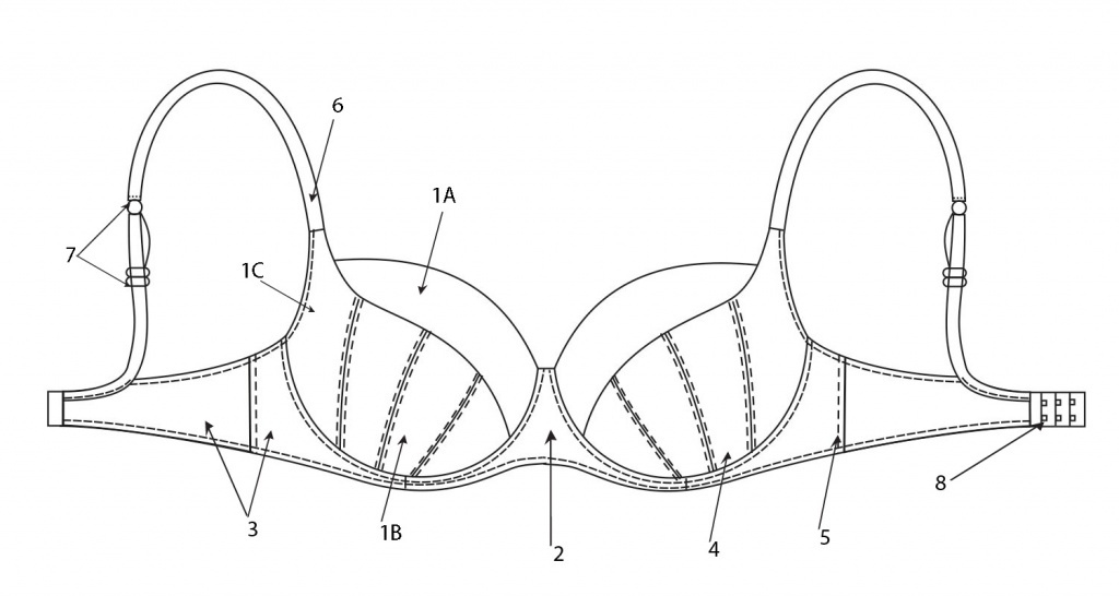 Бюстгальтер технический рисунок