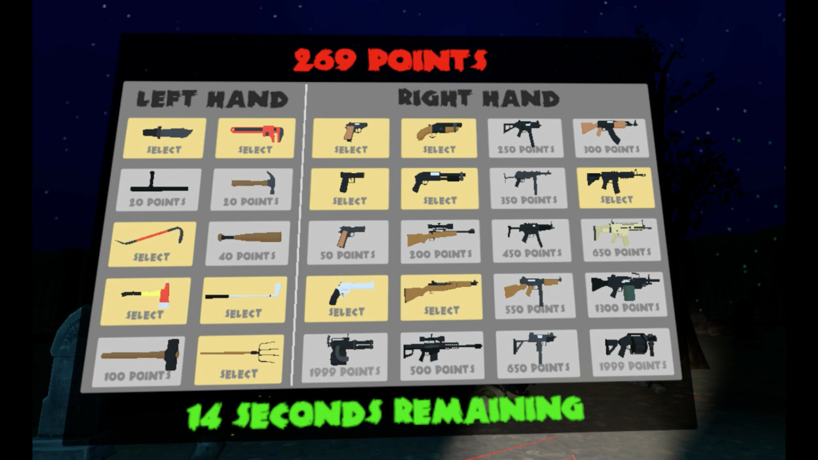 Seconds remaining