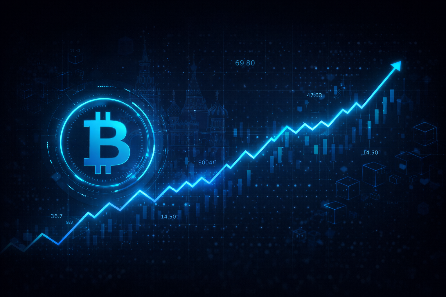 График роста биткоина и крипторынка