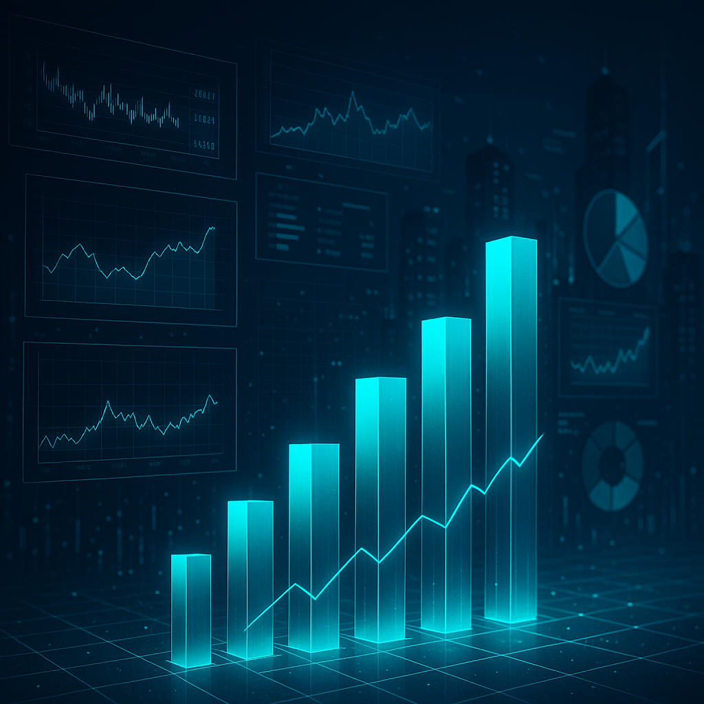 Будущая иллюстрация финансовых графиков