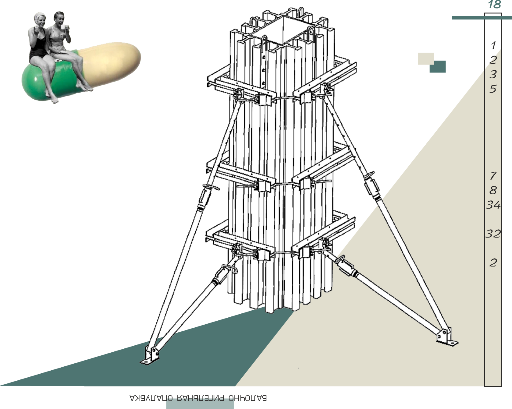 Опалубка колонн чертеж dwg