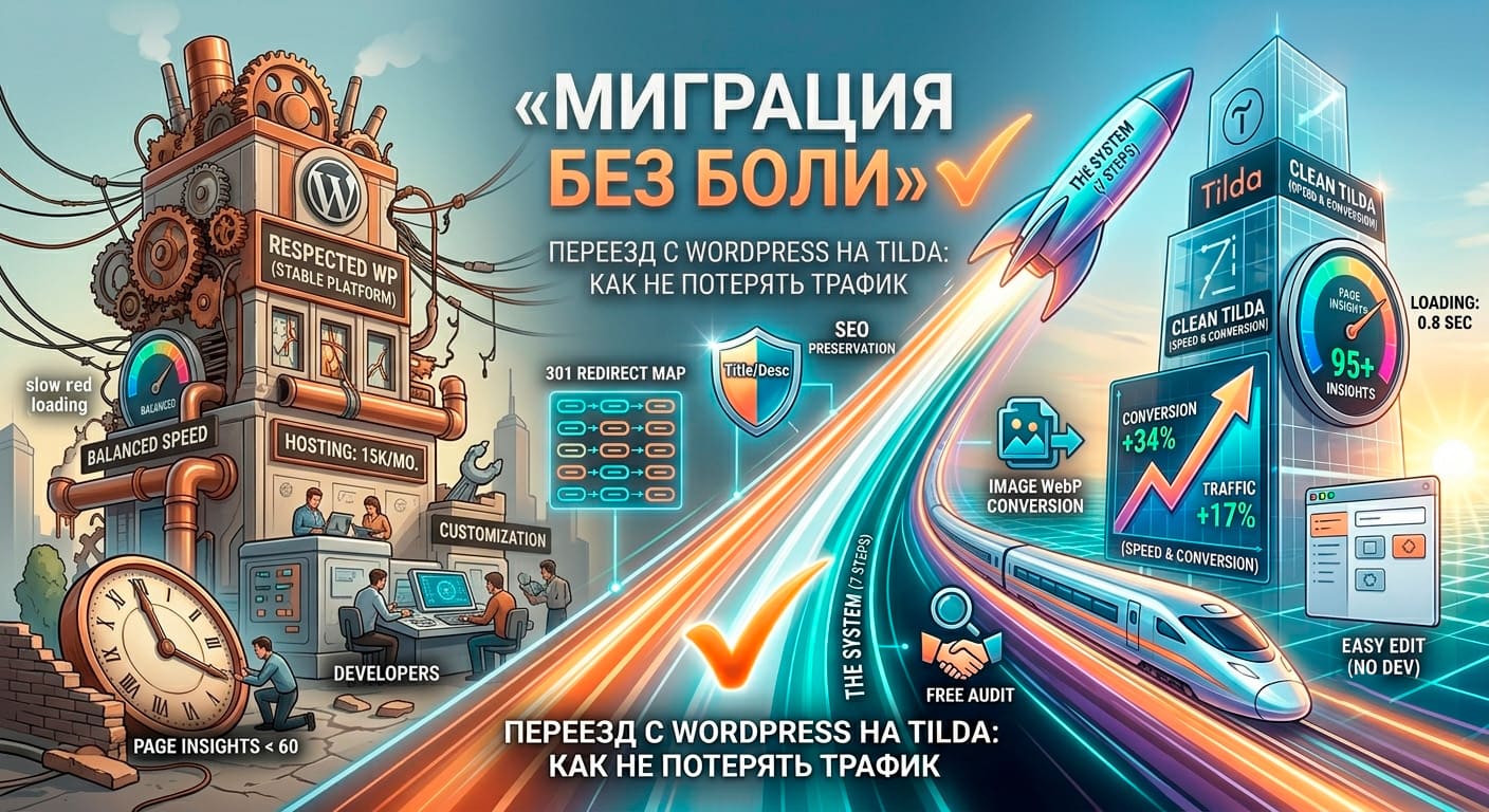 Миграция без боли — как переехать с WordPress на Тильду и не потерять трафик