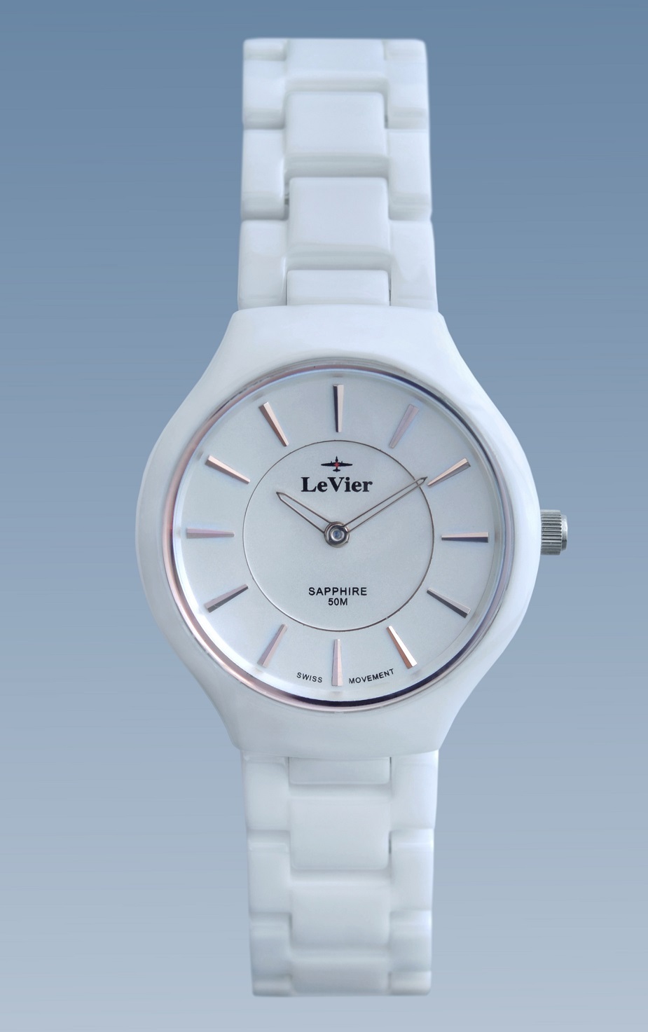 Купить женские керамические часы LeVier L 7504 L Wh