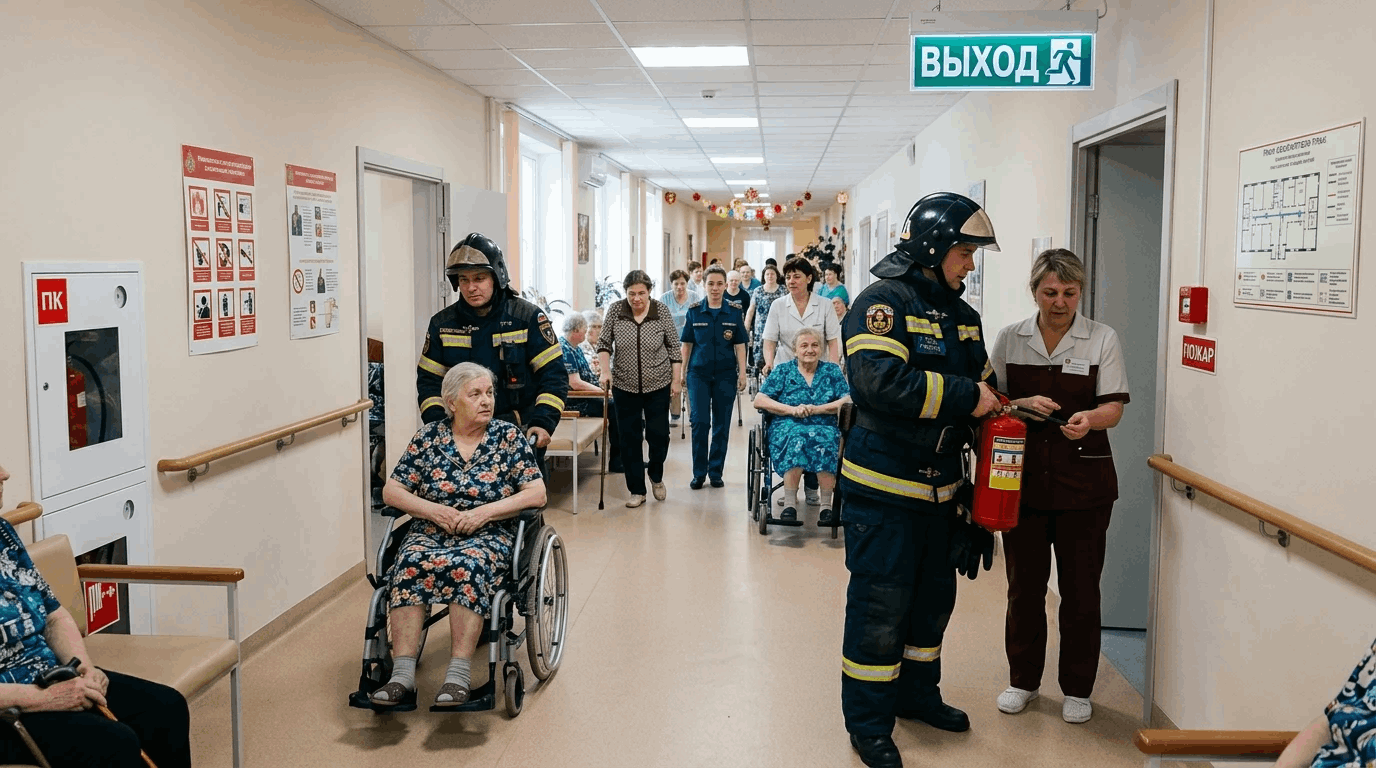 Пожарная безопасность домов престарелых, инвалидов и социальных стационаров