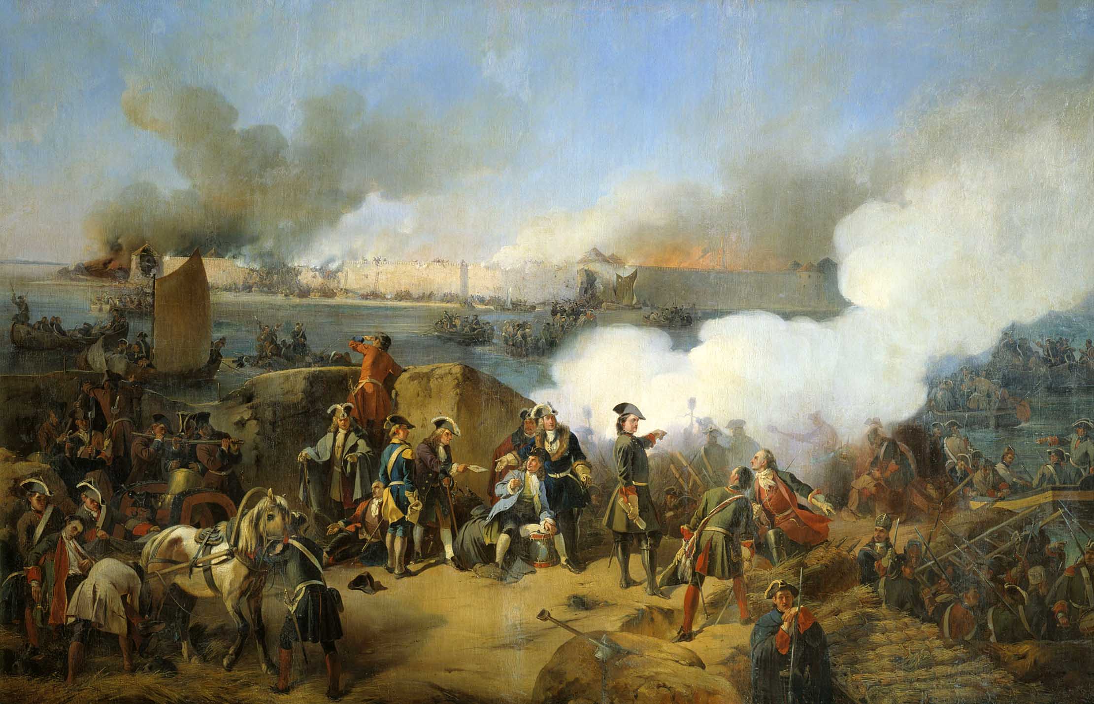 А. Е. Коцебу. «Штурм крепости Нотебург 11 октября 1702 года» (1846 г.)