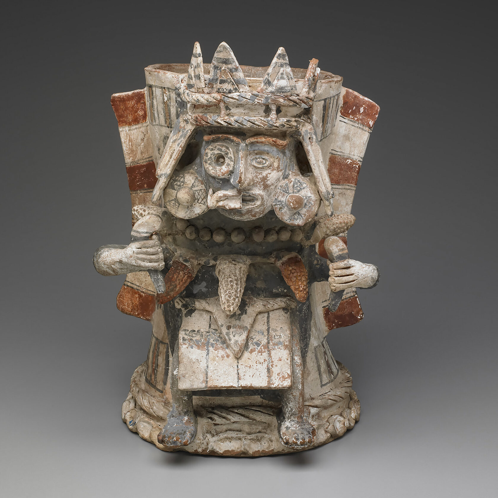 Жаровня с изображением Тлалока. Ацтеки, 1325-1521 гг. н.э. Коллекция Yale University Art Gallery.