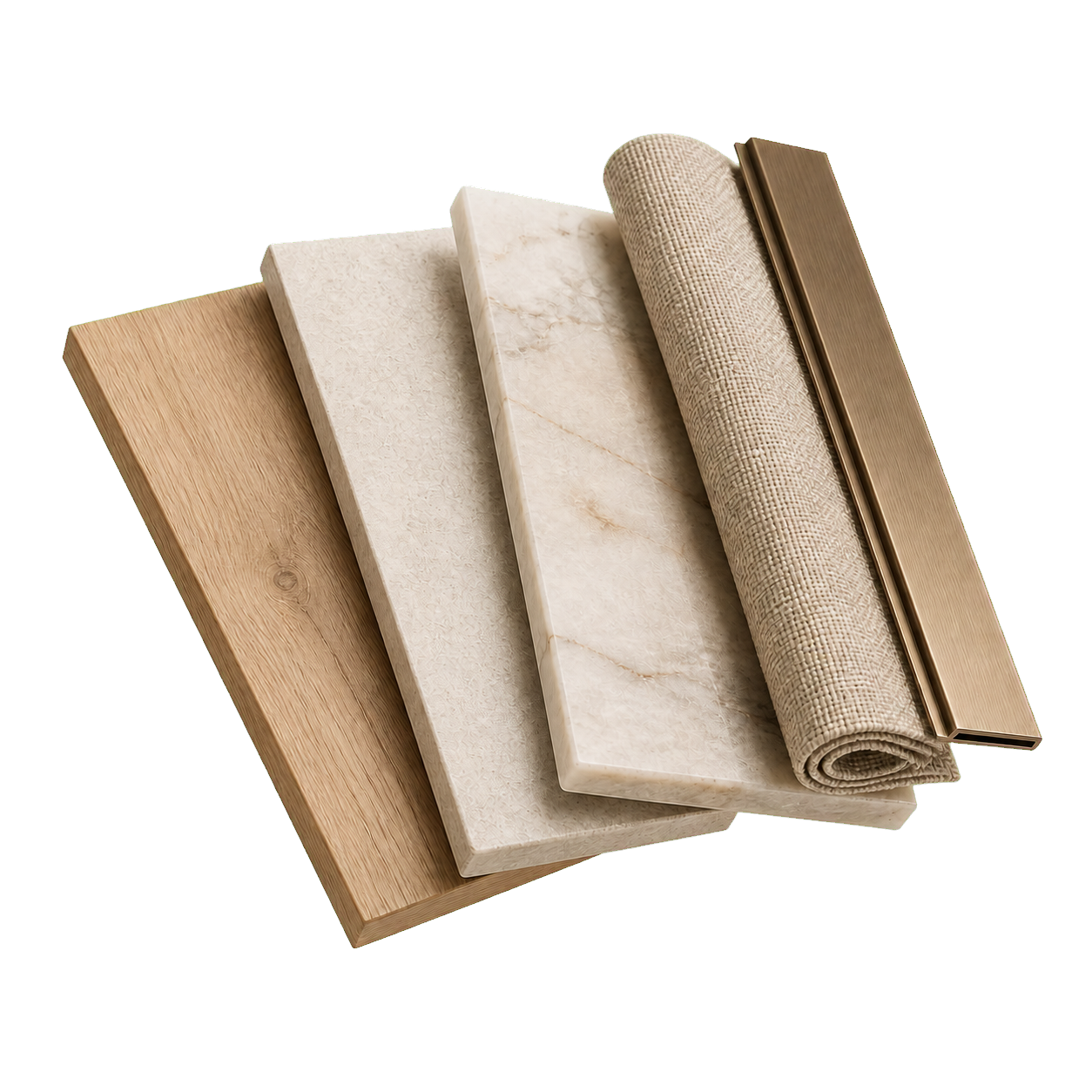 Образцы чистовых отделочных материалов — панели и покрытия