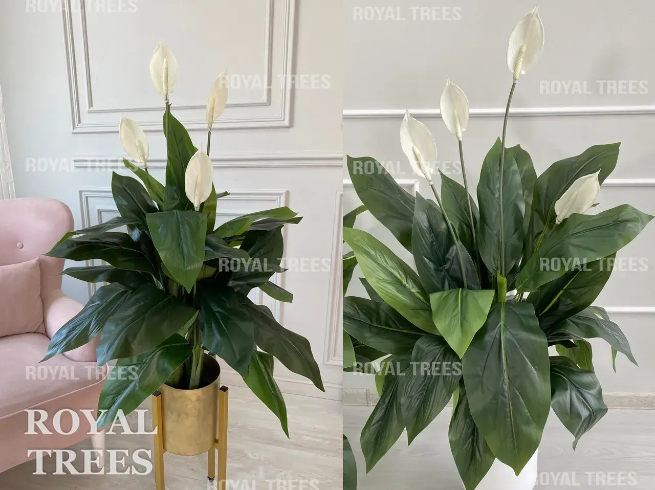 Спатифиллум искусственный цветок большой Купить Royal Trees