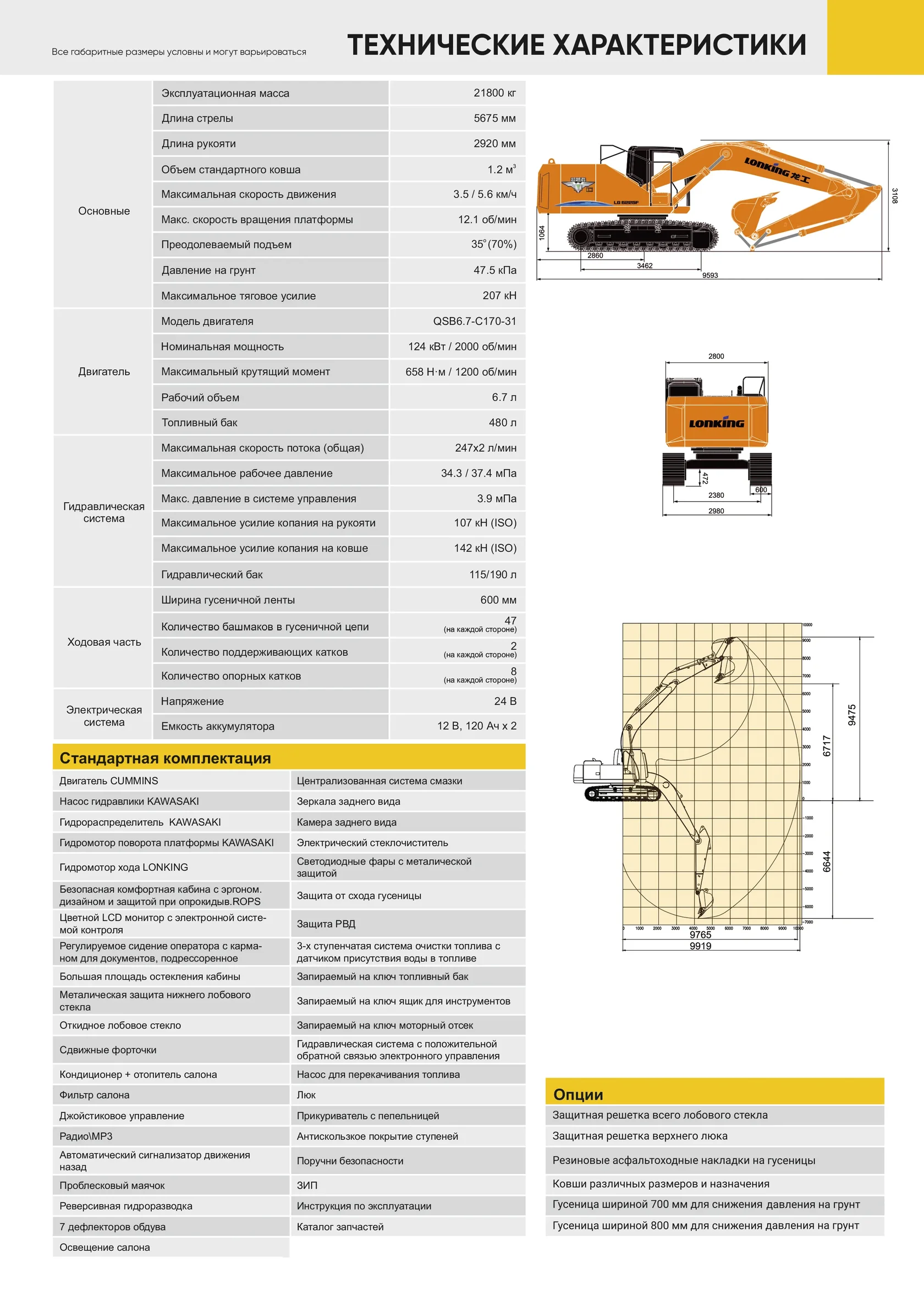 Гусеничный экскаватор LONKING CDM 6225F