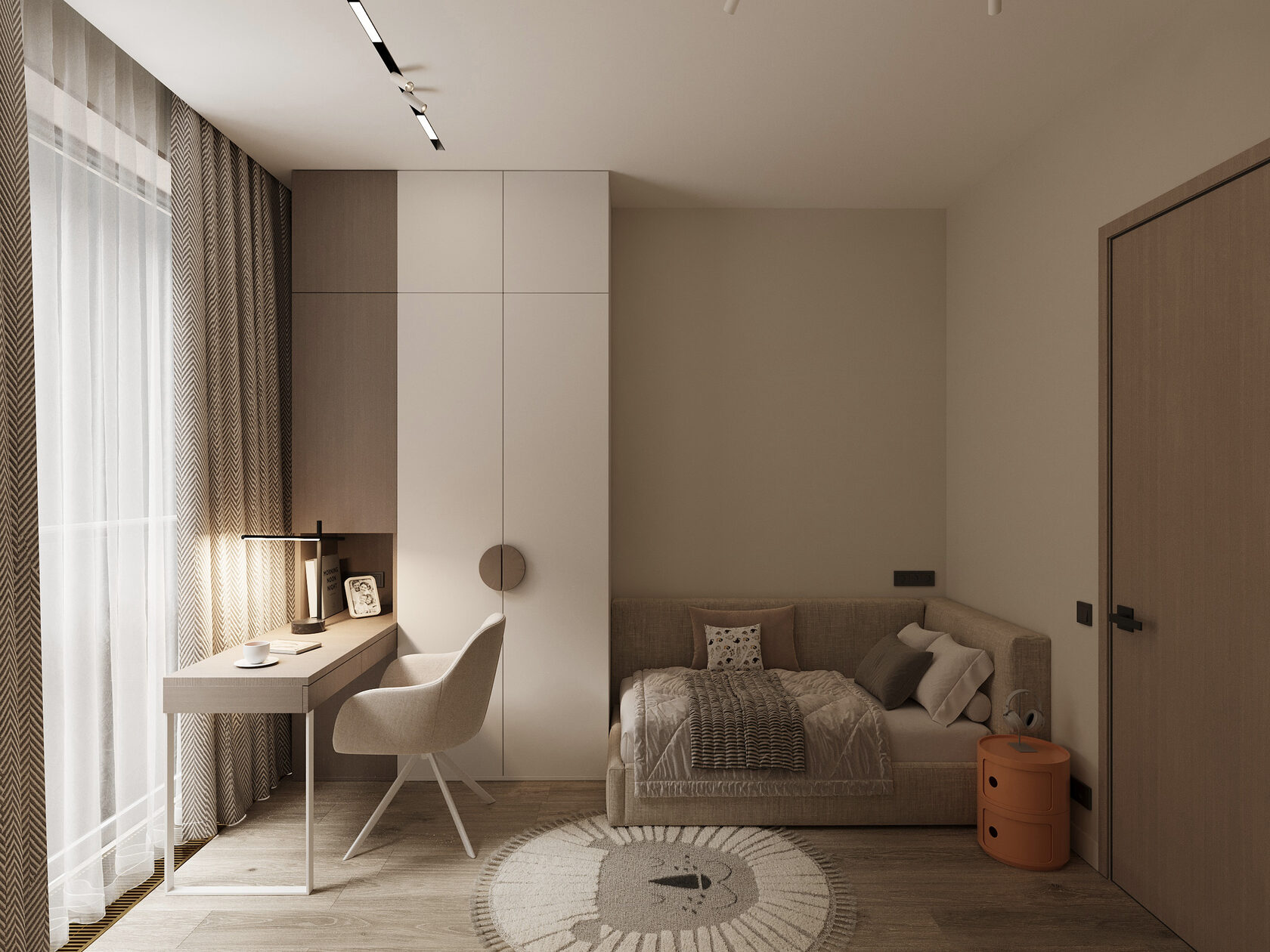 ЖК Will Towers — интерьер квартиры 75 м² в стиле джапанди | MARIIA.DESIGN