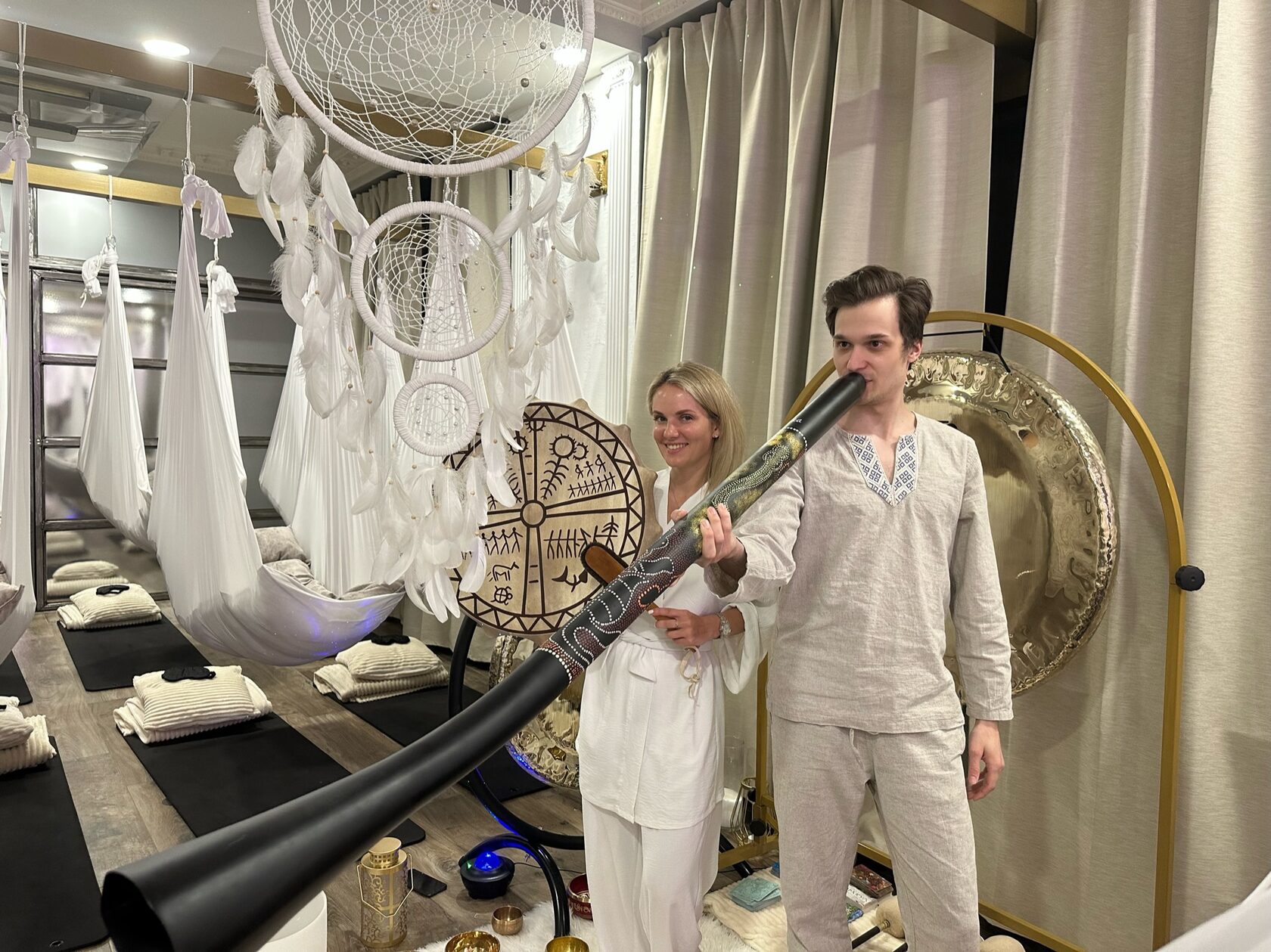 Вибрации МИР РА. Звуки гонга, диджериду, шаманский бубен,варган