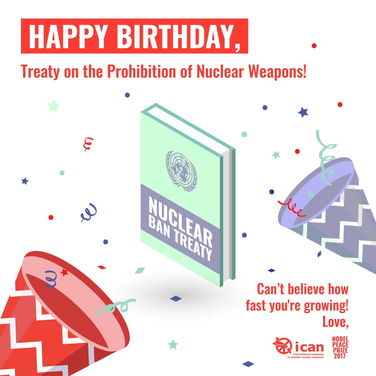 Happy Birthday Nuclear Ban Treaty