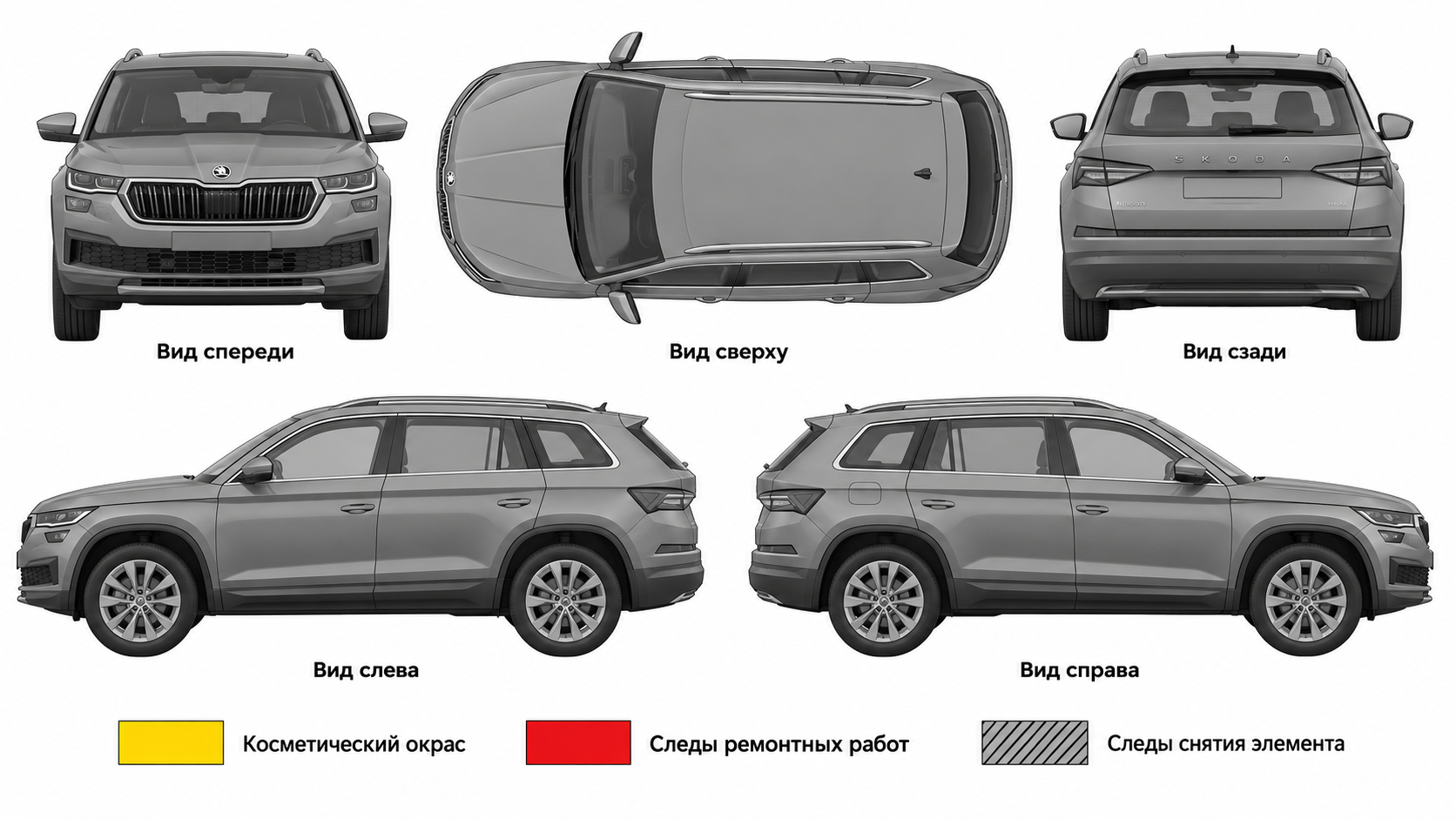 Карта ЛКП Skoda Kodiaq