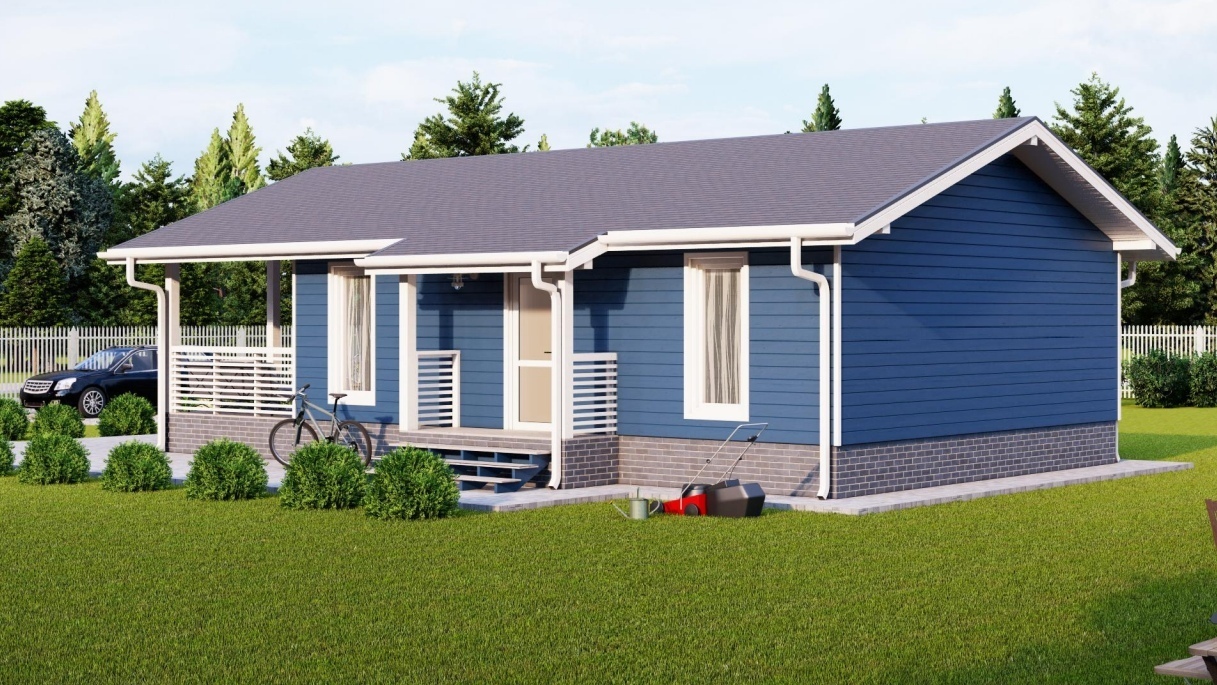 Каркасный дом в Усть-Лабинск гараж