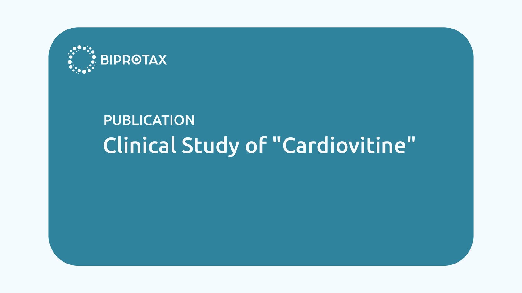 Clinical Study of Cardiovitin