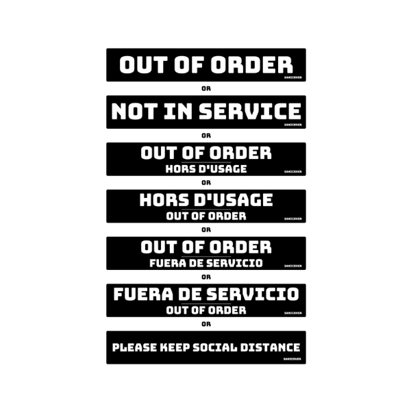 GG SaniCover Out of Order Urinal & Other Fixture Covers in Canada