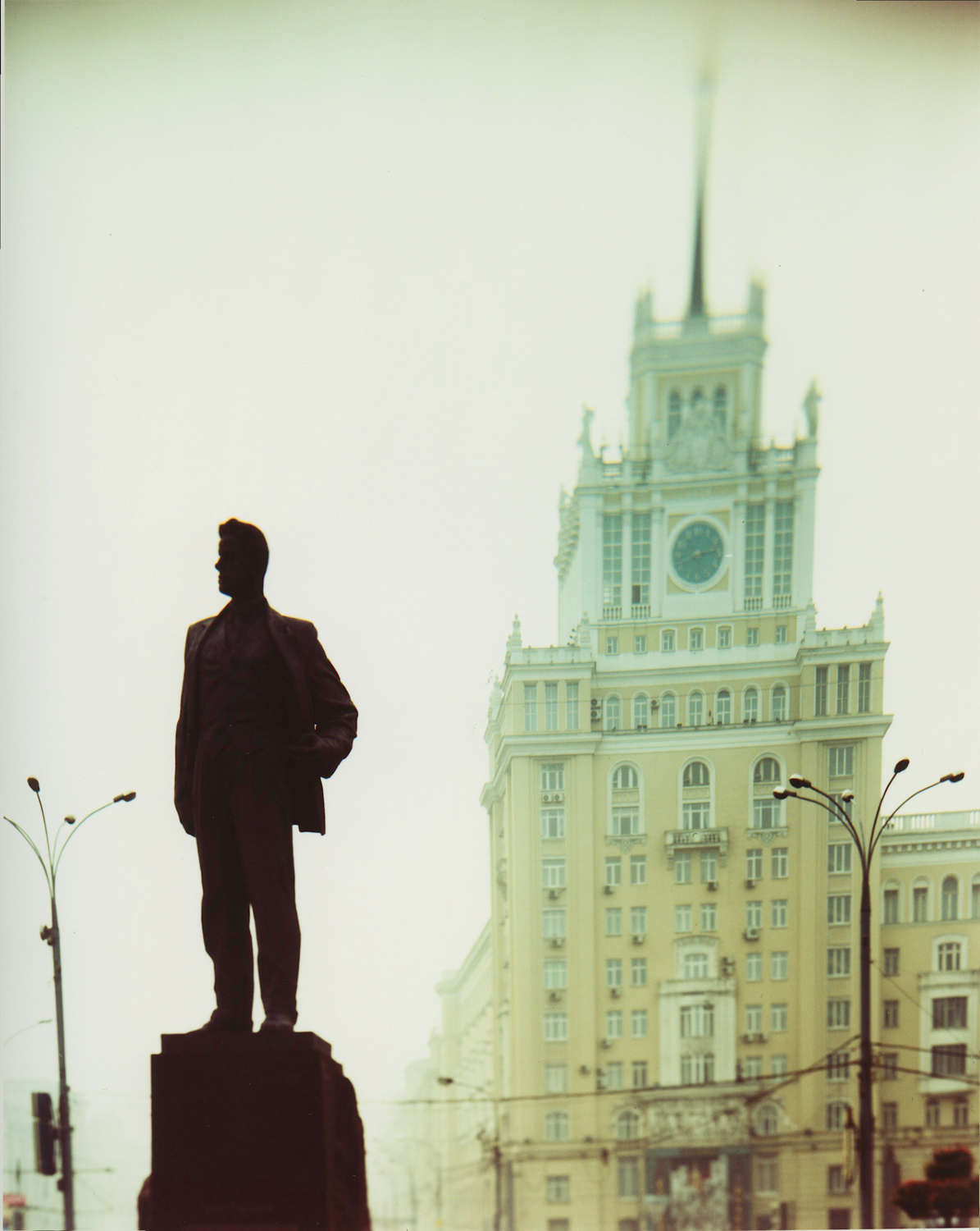 Monument to Mayakovsky. Hotel Pekin. Moscow. 2010. Color Negative 4×5 inch.