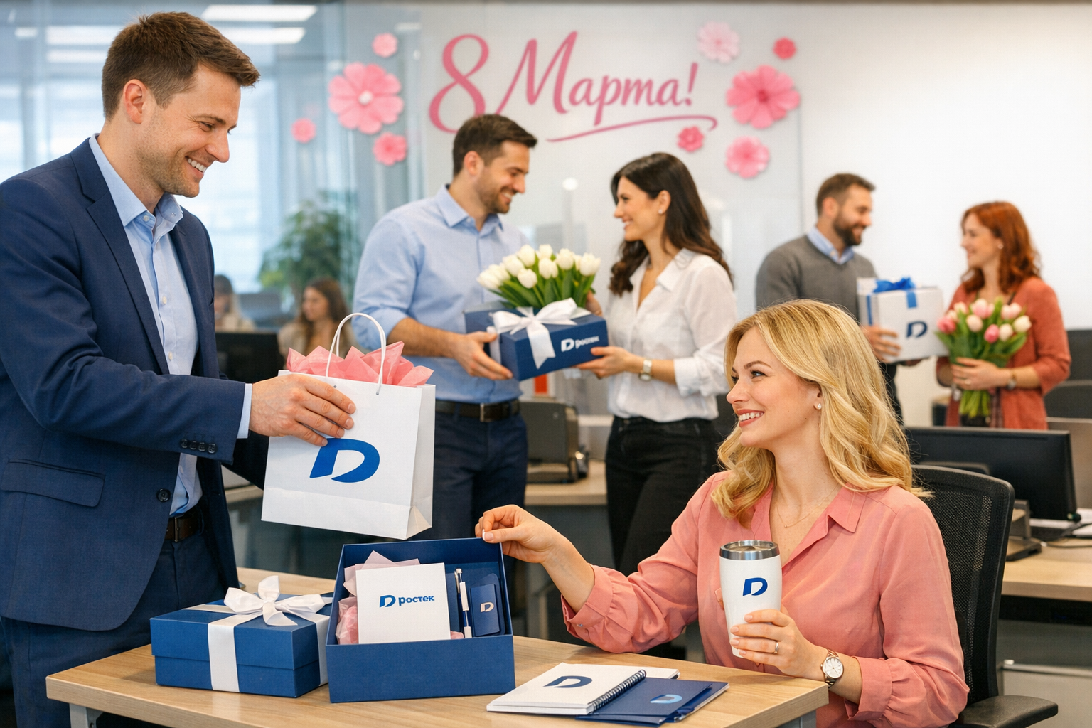 Корпоративные подарки к 8 марта: идеи, форматы, популярные товары