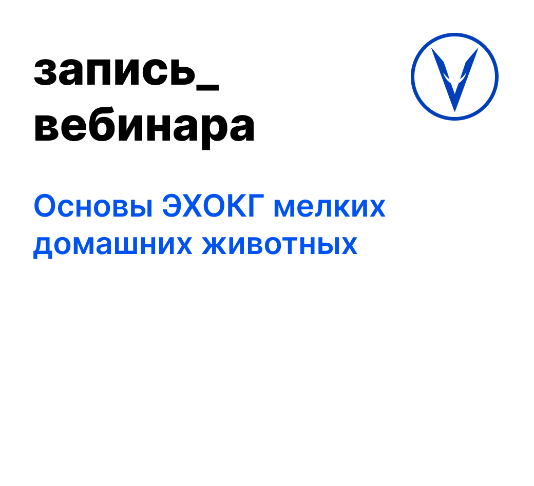Запись вебинара "Основы ЭХОКГ мелких домашних животных"