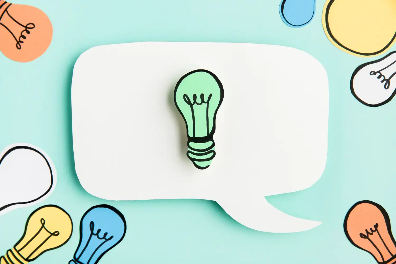 Коллекция бумажных лампочек