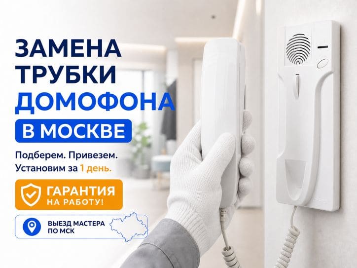 Замена трубки домофона Москва: как быстро поменять аппарат и не переплатить УК
