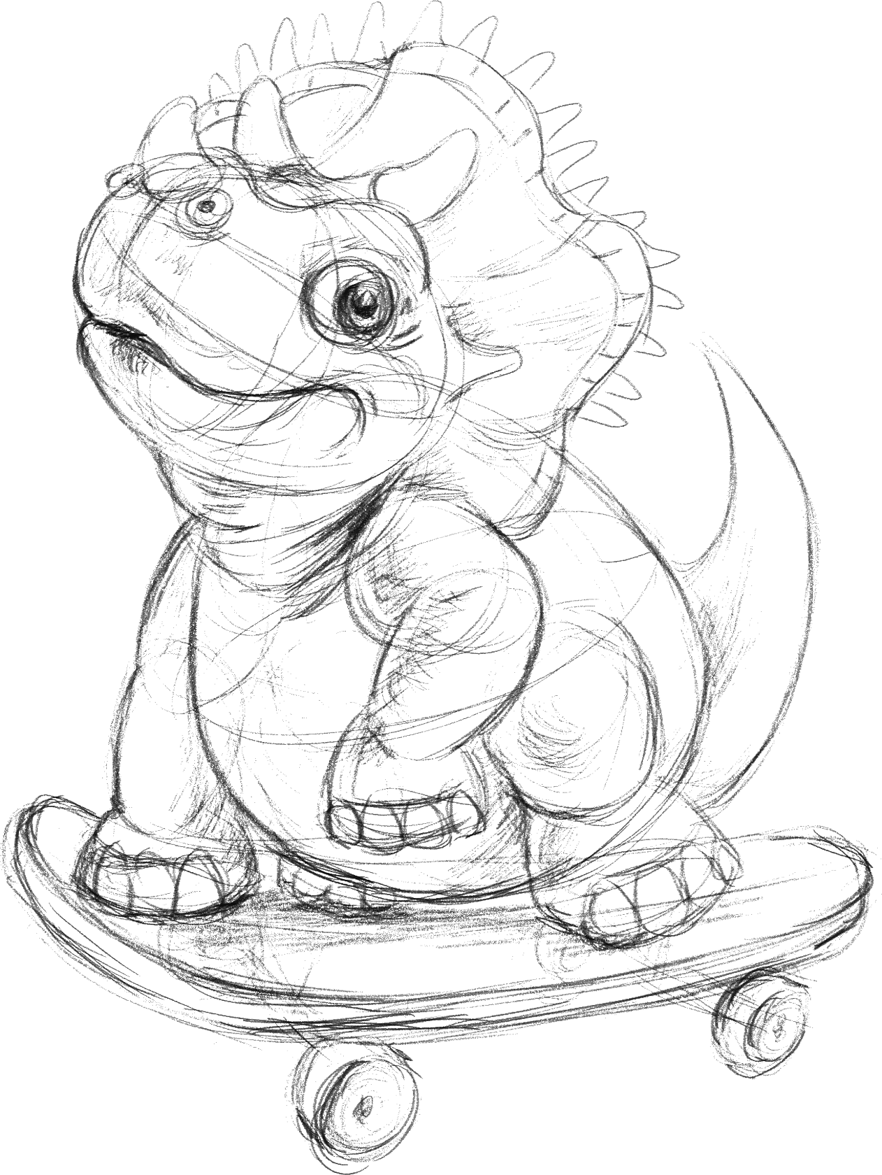 эскизы маскотов «Динозаврики»