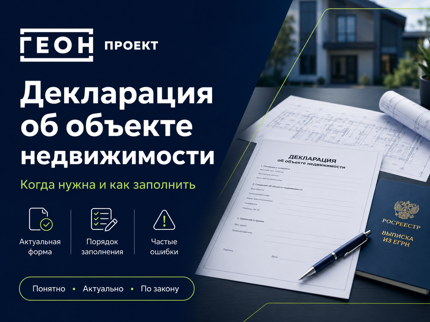 Декларация об объекте недвижимости для подготовки технического плана