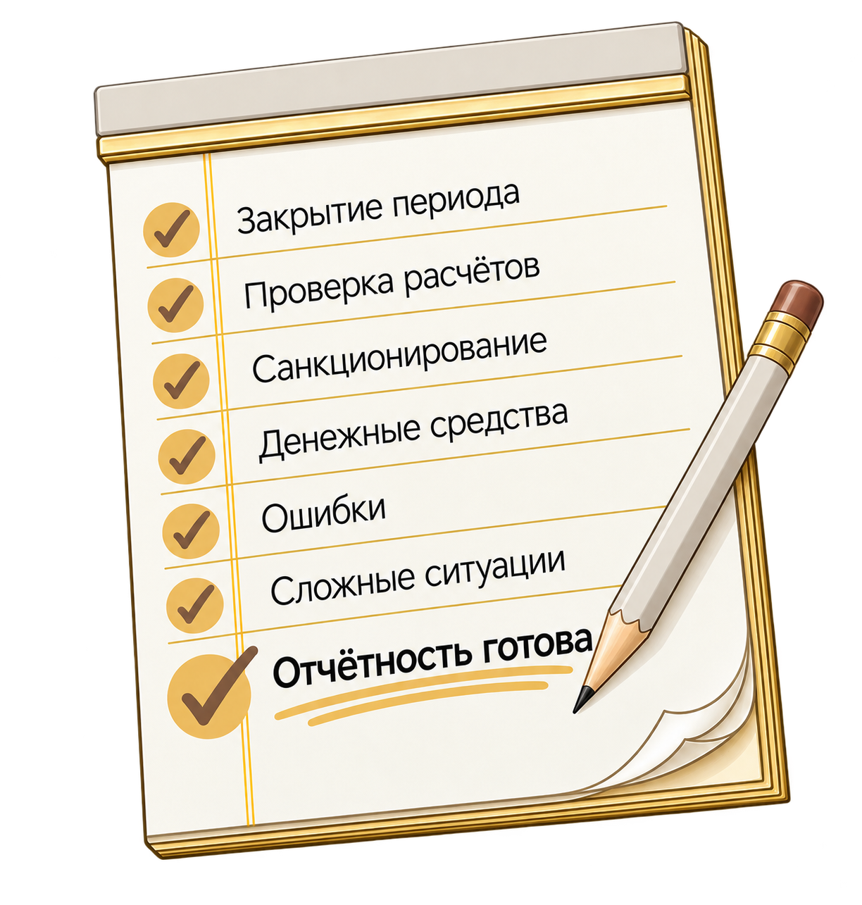Чек-лист проверки базы перед формированием отчётности