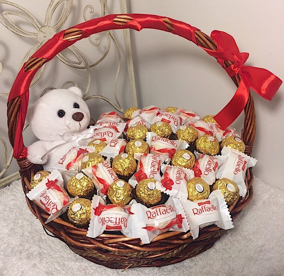 Подарок на день рождения с конфетами