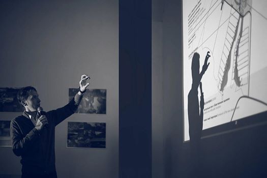 Anton Barklyanski giving a talk