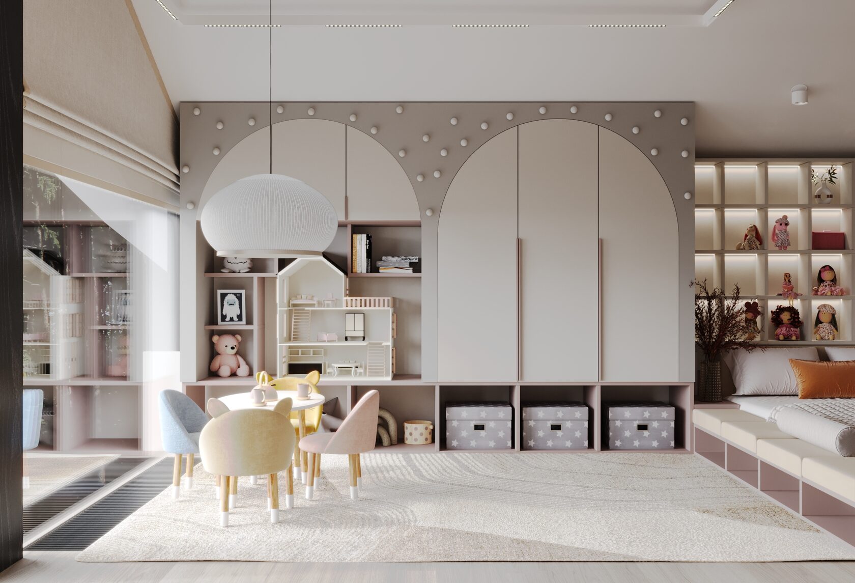 Дизайн интерьера комнаты девочки в современном стиле